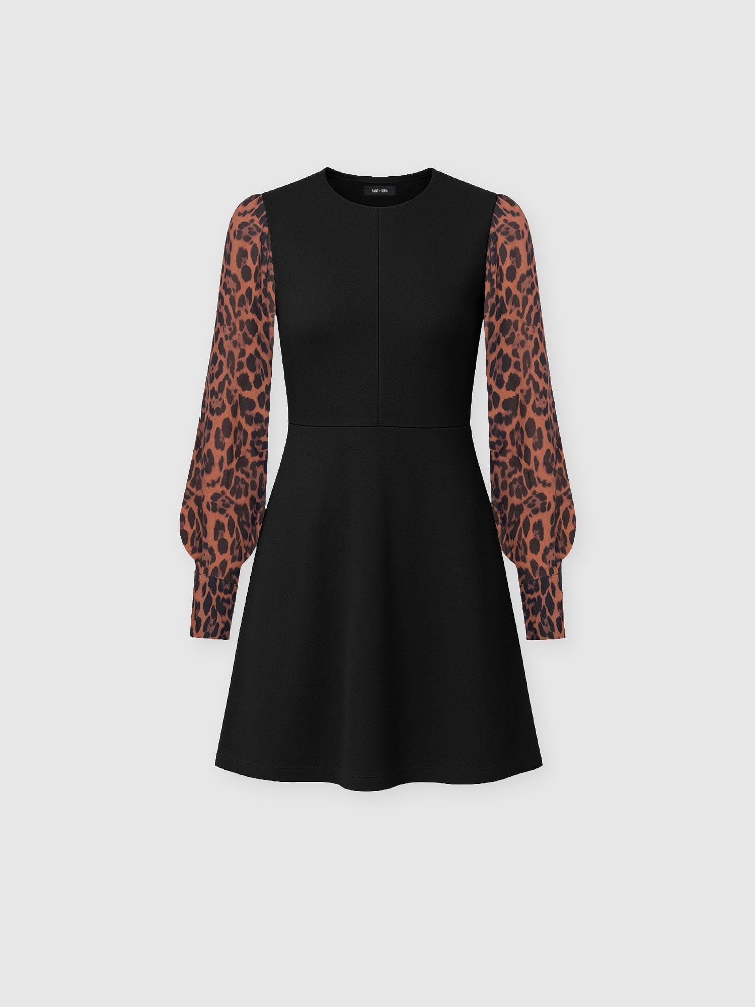 Ella Fit & Flare Dress - Brown Leopard - Women's Dresses | Saint + Sofia® USA